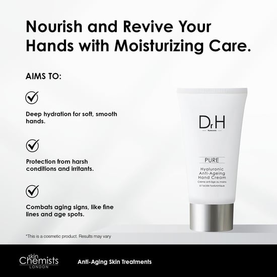 Dr H Hyaluronic Acid Anti-Ageing Hand Cream 50ml for Dryness, Fine Lines, Wrinkles - Image 6