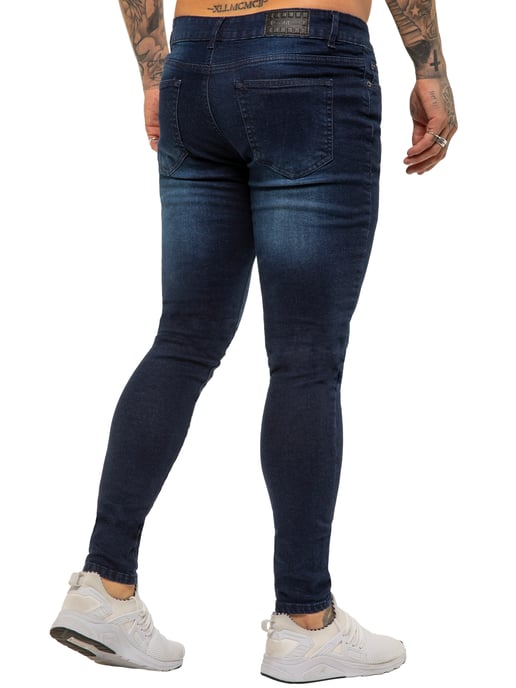 Enzo Mens Skinny Super Stretch Denim Jeans - Image 2