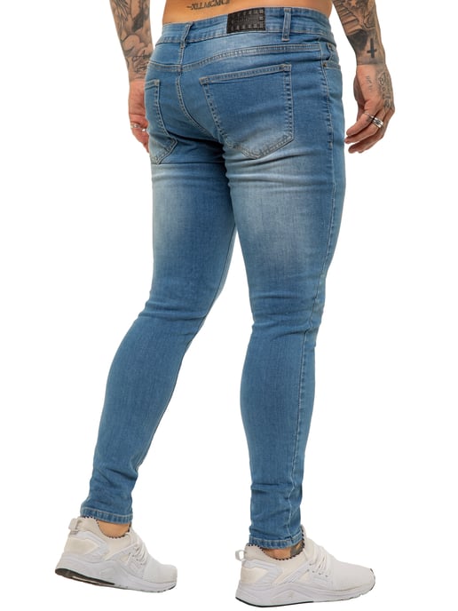 Enzo heren skinny super stretch denim jeans - Image 2