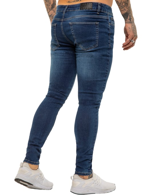 Enzo Mens Skinny Super Stretch Denim Jeans - Image 2