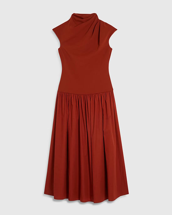 River Island Womens Maxi Dress Orange Short Sleeve Hybrid Drape - Image 6