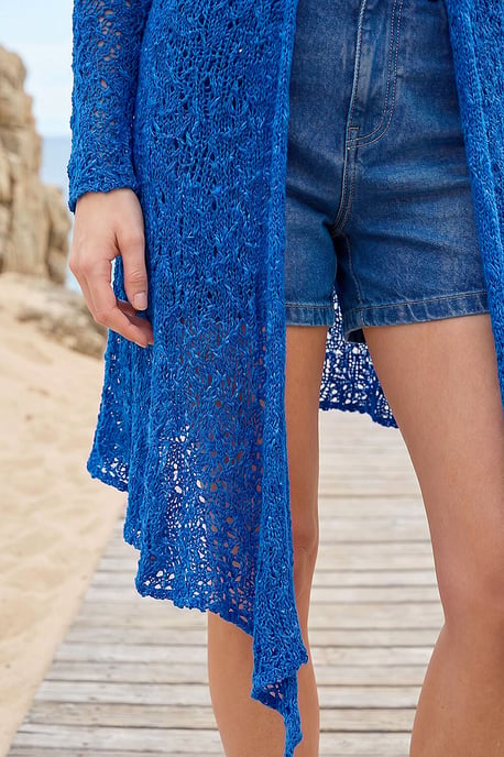 Popcorn Knit Longline Cardigan - Image 4