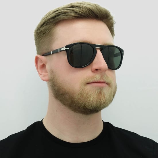 Persol Round Mens Black Green Polarized Solglasögon - Image 5