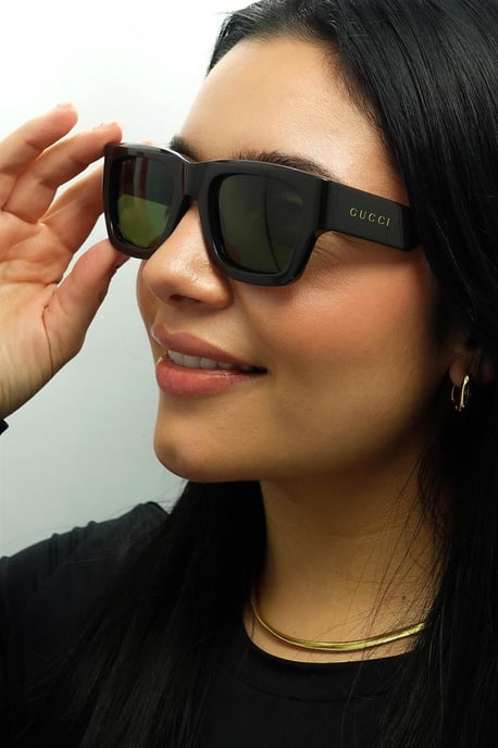 Gucci Square Mens Dark Brown with Havana Green GG1668S - Image 5