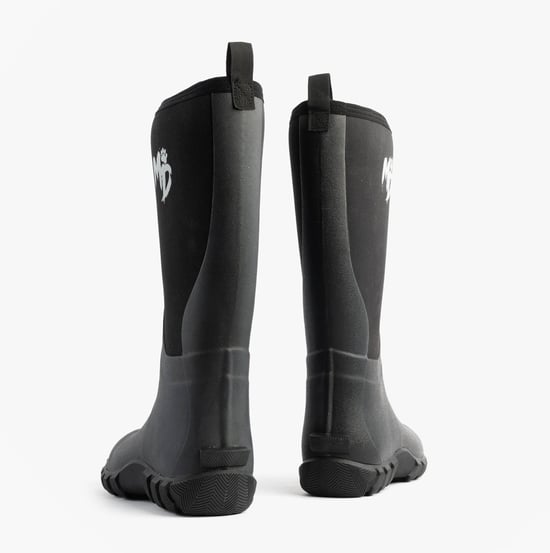 Mud Dogs RUTLAND TALL Neoprene Wellington Boots Black - Image 6