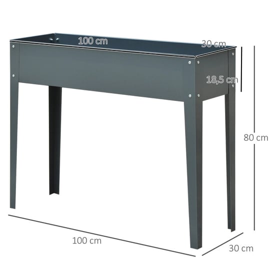 4goodz Plantenbak hoog staal verhoogd 100x30x80cm - - Image 2