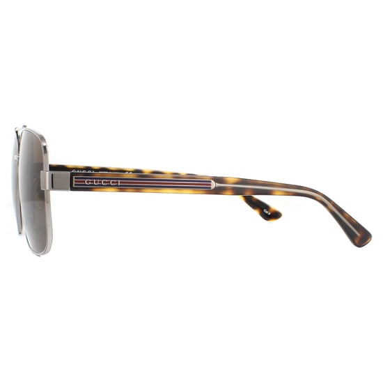 Gucci Sunglasses GG0529S 002 Ruthenium Havana Brown - Image 3