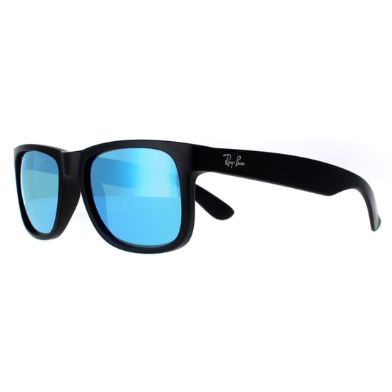 Ray-Ban Sunglasses Justin 4165 622/55 Black Blue Mirror - Image 2
