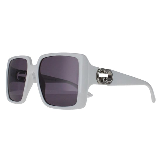 Gucci Vierkant Dames Wit met Zilver Donkergrijs GG1692S - Image 2