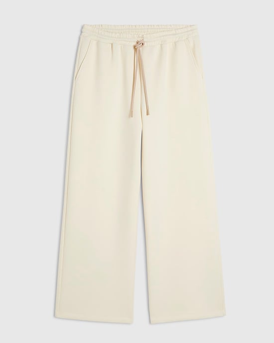 River Island Womens Joggers Cream Premium Twill Fabric Wide Leg - Image 6