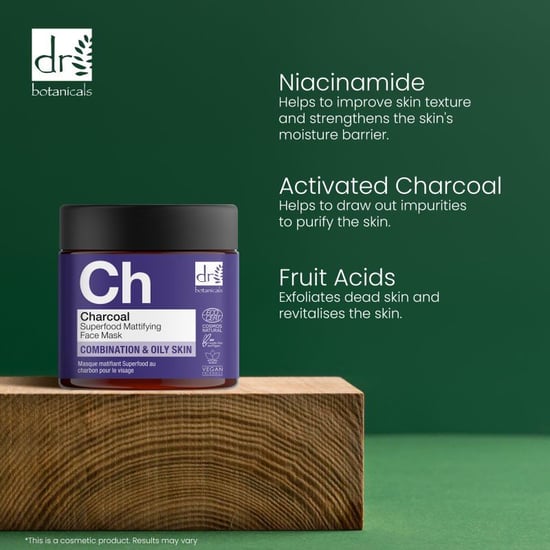 Dr Botanicals Houtskool Superfood Matterend Gezichtsmasker 60ml - Image 2