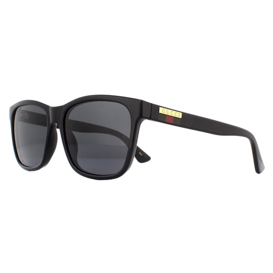 Gucci Rectangle Mens Black Grey Sunglasses - Image 2