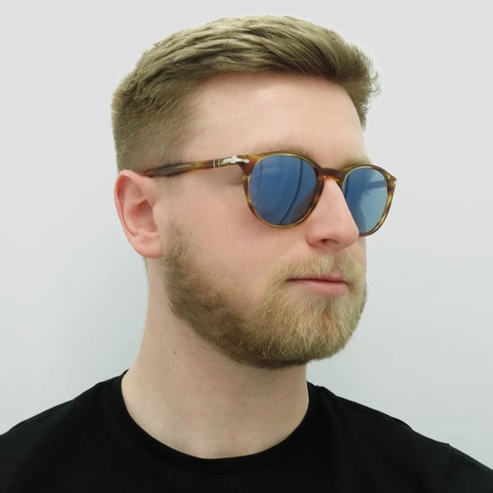 Persol Solglasögon 3152 9043/56 Brun Randig Gul Blå Anti-Glare - Image 5