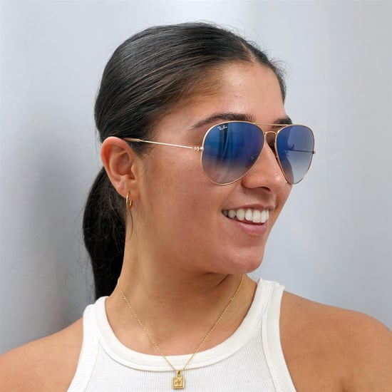 Ray-Ban Aviator Unisex Gold Gradient Light Blue Sunglasses - Image 5
