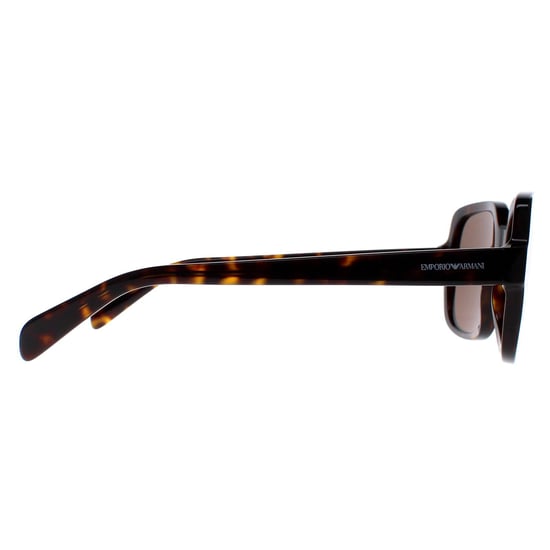 Emporio Armani Square Womens Shiny Havana Dark Brown EA4195 - Image 4