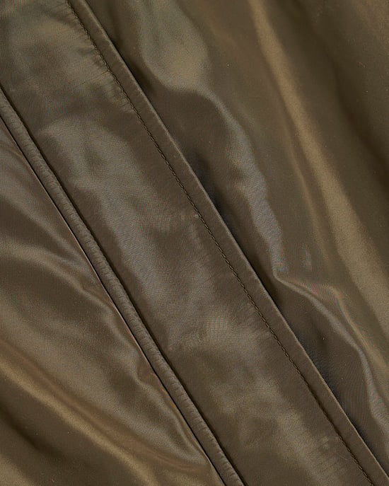 River Island Womens Jacket Khaki Bubble Hem Collared Zip Popper - Image 5