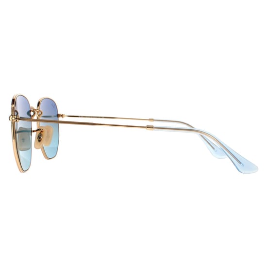 Ray-Ban Square Unisex Gold Blue Grey Gradient Sunglasses - Image 3