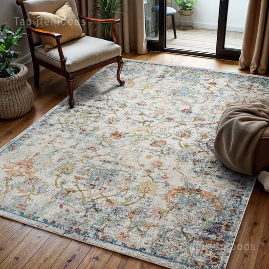 Muratap Picasso sarough vintage vloerkleed creme / beige laagpolig- - Image 1