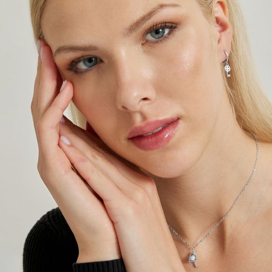 Luxenter Diao-halsband, rhodiumbelagt, med briljantklippt zirkonia - Image 2
