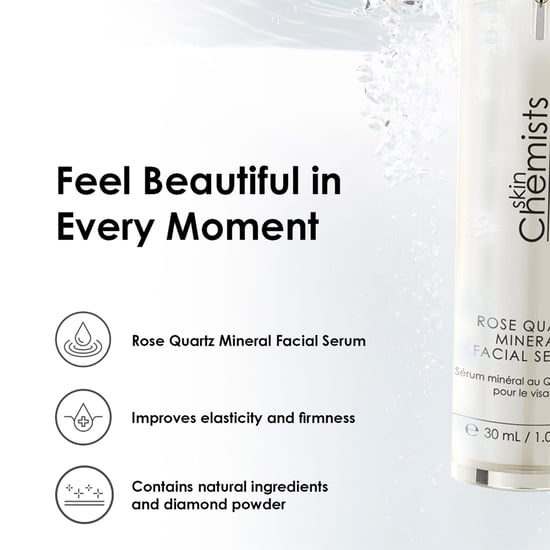 skinChemists Anti-Ageing Rose Quartz Mineral Facial Serum 30ml for Fine Lines, Wrinkles, Dullness - Image 4