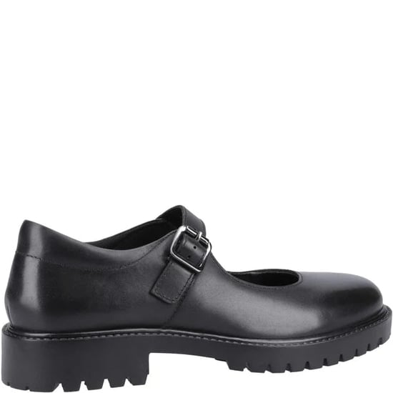 AURORA Girls Leather School Shoes Black - Image 3