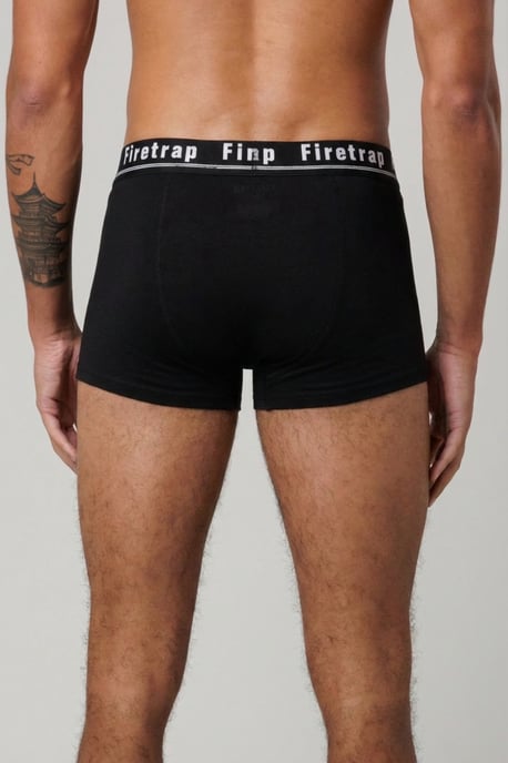 Black 3 Pack Cotton Stretch Boxers With Logo Waistband - Image 3