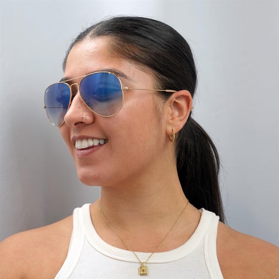 Ray-Ban Aviator Unisex Gold Gradient Light Blue Sunglasses - Image 6