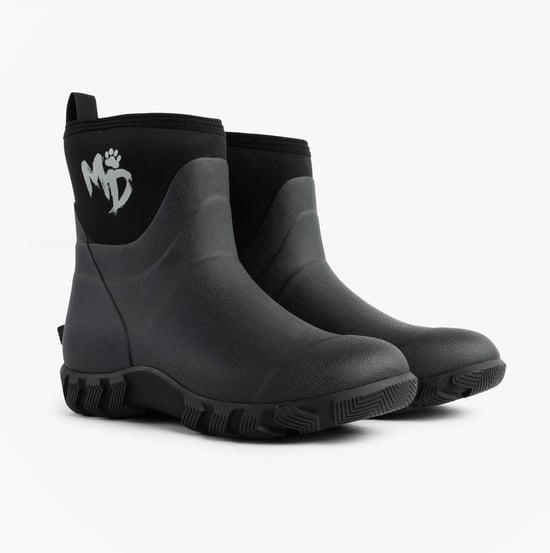 Mud Dogs RUTLAND SHORT Unisex Neoprene Wellington Boots Black - Image 4