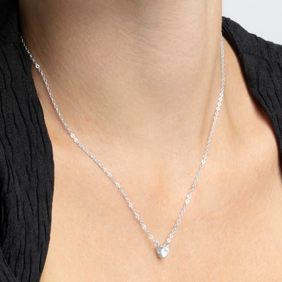 Luxenter eqoyi necklace made of 925 sterling silver and shiny rhodium plated zirconia finish - Image 3