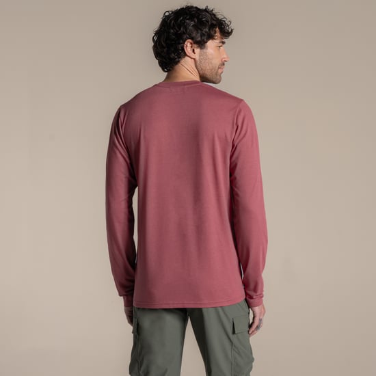 Craghoppers Heren Abel Nosilife T-shirt met lange mouwen (Atlas Rood) - Image 3