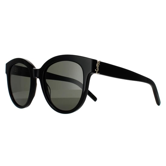 Saint Laurent Round Womens Black Grey Sunglasses - Image 2