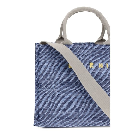 Marni Blauwe Stoffen Schoudertas - Image 4