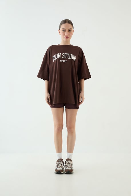 DSGN Studio Collegiate Printed Oversized T-Shirt - Image 5