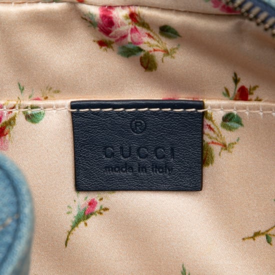 Begagnad Liten GG Marmont Matelassé Denim Pearly Crossbody - Image 5