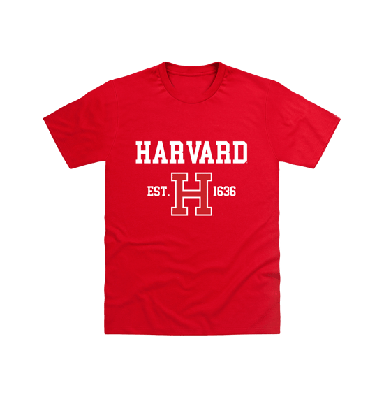 Harvard University Est 1636 Red T-Shirt - Image 1