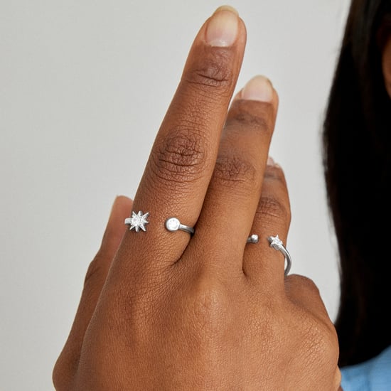 Luxenter ring, 925 sterling zilver, lialt en glanzende zirkonia met gerhodineerde afwerking - Image 4