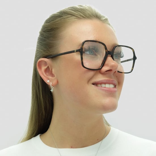 Gucci Square Womens Dark Havana Glasses - Image 5