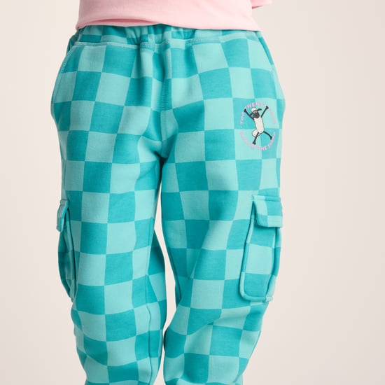 Polypay Kids Shaun the Sheep Sweat Pant - Spearmint/Bubblegum Checkerboard - Image 6