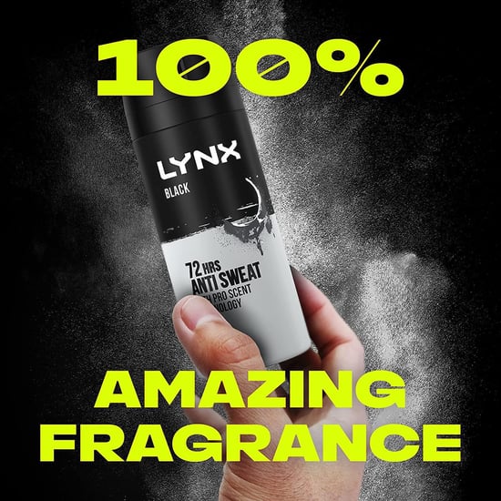 6 Pack Lynx 72Hour Sweat Protection Anti-Perspirant Deodorant, 150 ml[Black] - Image 4