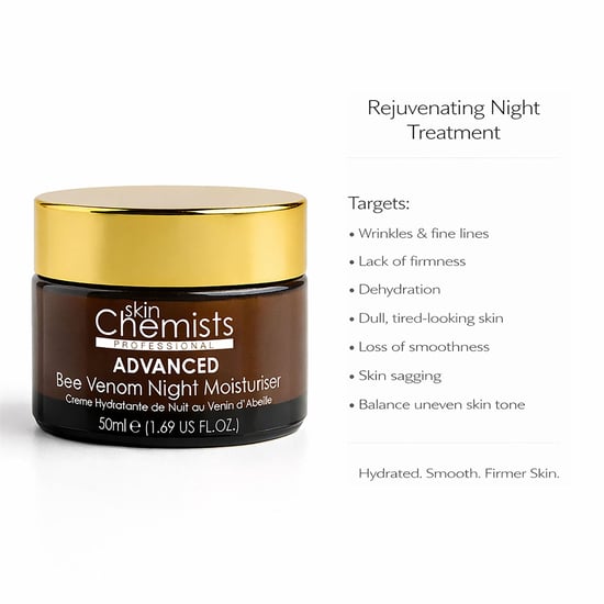 skinChemists Pro-5 Collagen Anti-Ageing Bee Venom Night Moisturiser 50ml for Fine Lines, Wrinkles, Loss of Firmness - Image 3