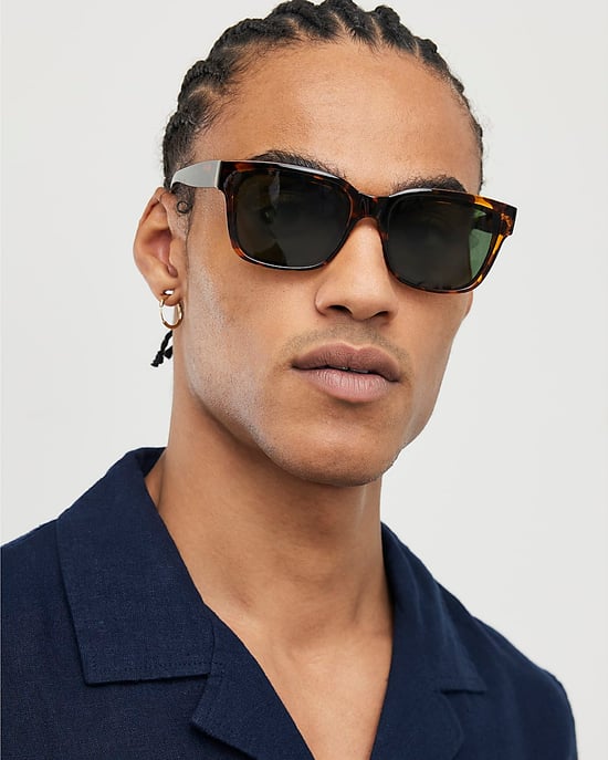 River Island Mens Wayfarer Sunglasses Brown Tortoiseshell - Image 5