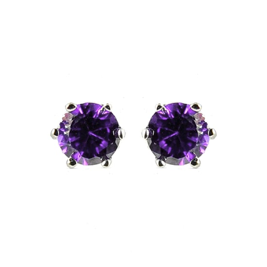 Luxenter yedia-örhängen i 925 sterling silver och rodiumpläterad ametist med zirkoner - Image 1
