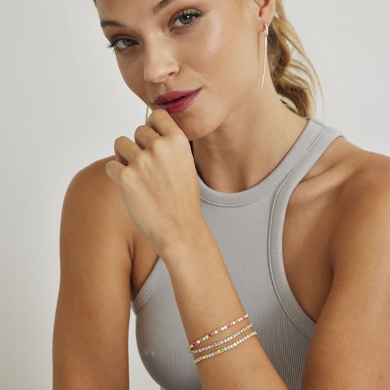 Luxenter 925 Sterling zilveren armband met multicolour zirkonia afgewerkt in 18K geel goud - Tahu - Image 5