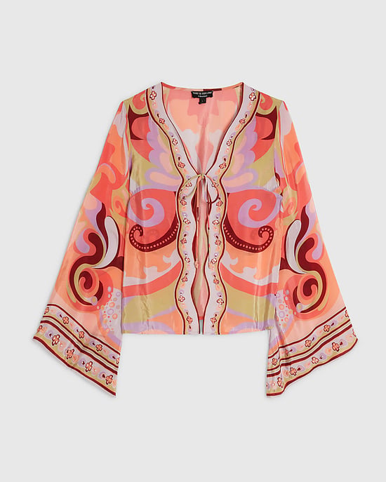 River Island Womens Cover Up Orange Swirl Floral Terry De Havilland - Image 6