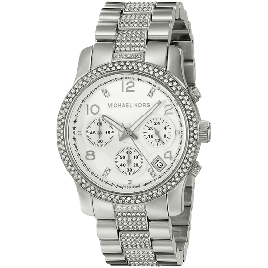Michael Kors MK5825 Runway Klocka för Damer i Silver - Image 3