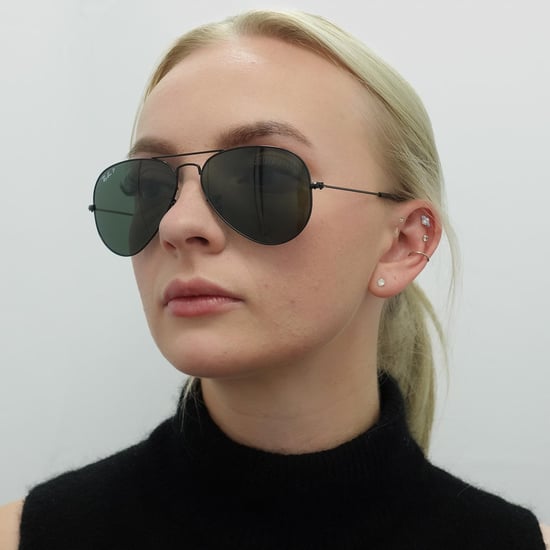 Ray-Ban Sunglasses Aviator 3025 002/58 Black Polarized - Image 5
