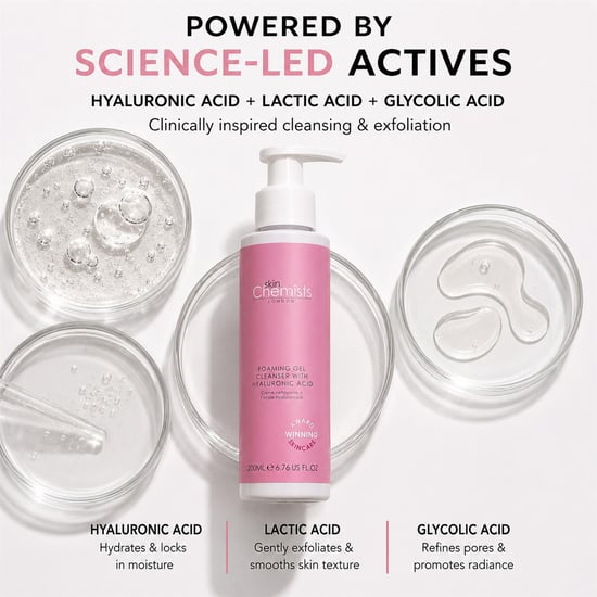 skinChemists Anti-aging schuimende reinigingsgel met hyaluronzuur 200 ml - Image 2