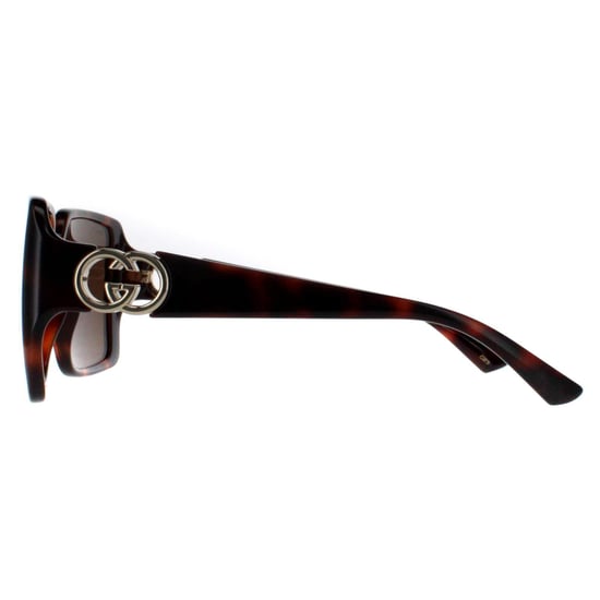 Gucci Square Womens Dark Havana with Gold Dark Brown GG1692S - Image 3