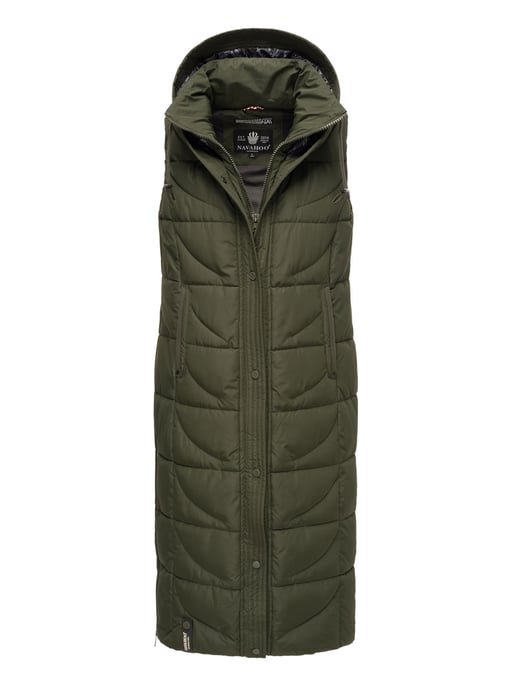 Navahoo dames gewatteerd vest Brezelchen – Lang & Warm - Image 1