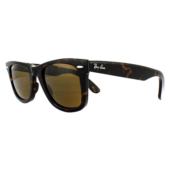 Ray-Ban Rectangle Unisex Tortoise Brown Polarized Sunglasses - Image 2